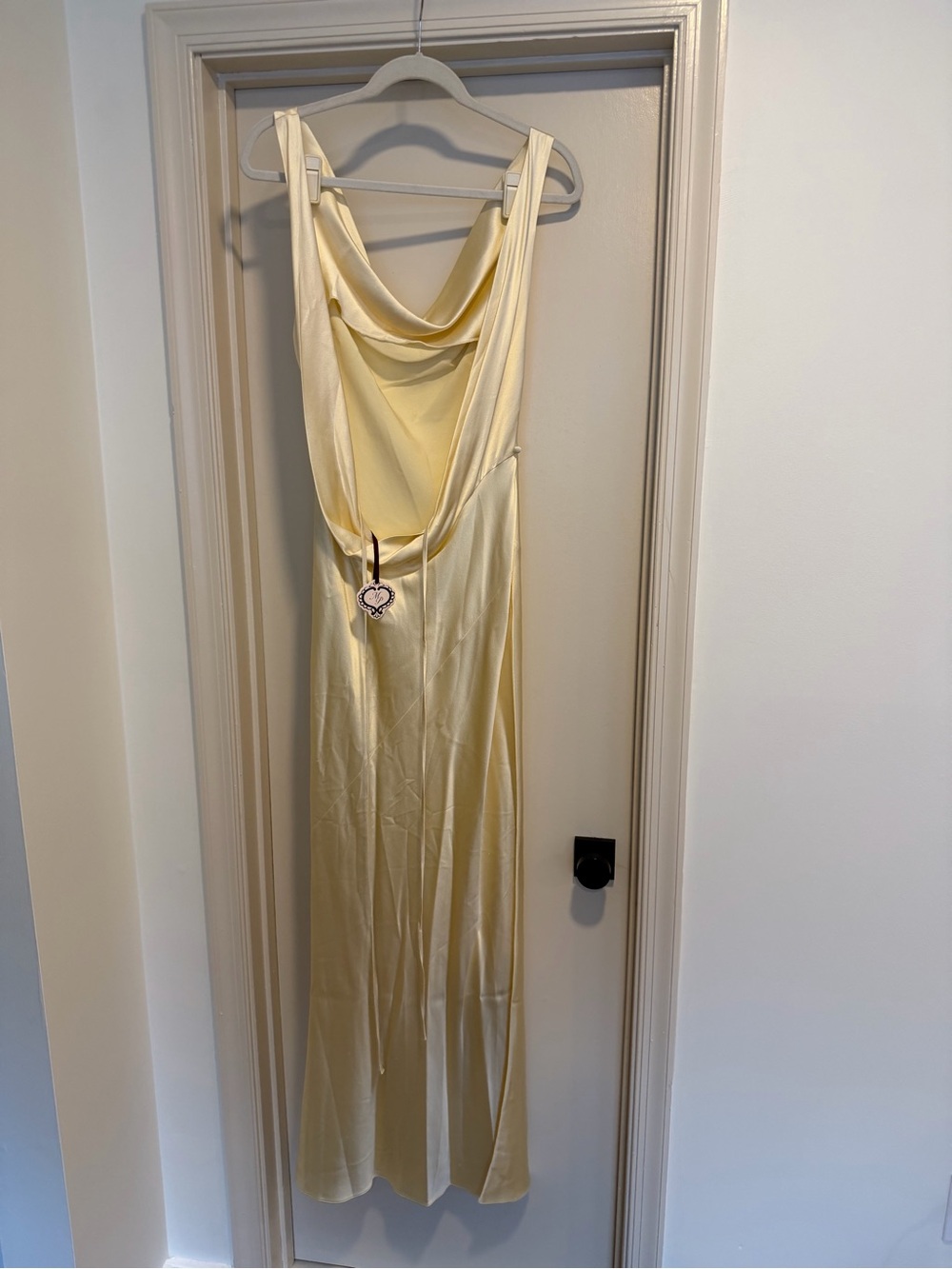 Mirror Palais Plunging Back Cowl Dress in Butter Size Medium NEW! New with tags! - Picture 5 of 8